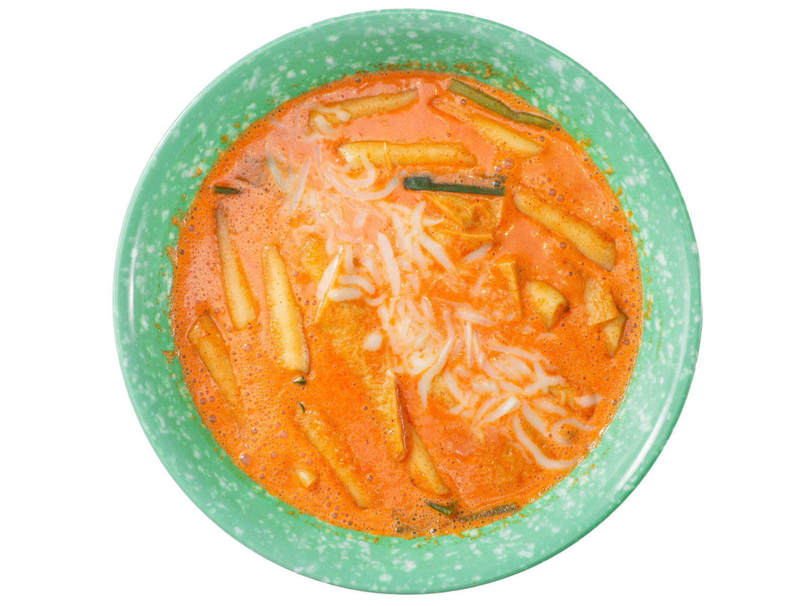 Korean rosé tteokbokki — chewy rice cakes simmered in a creamy gochujang and cream rosé sauce