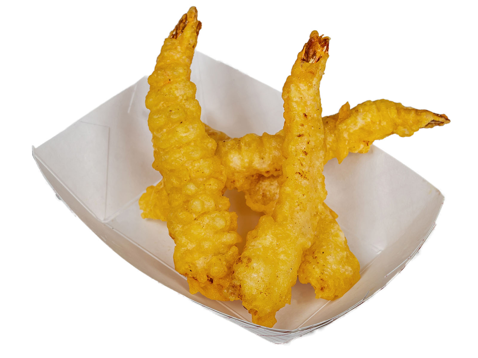 Korean shrimp tempura — whole shrimp in light tempura batter fried golden